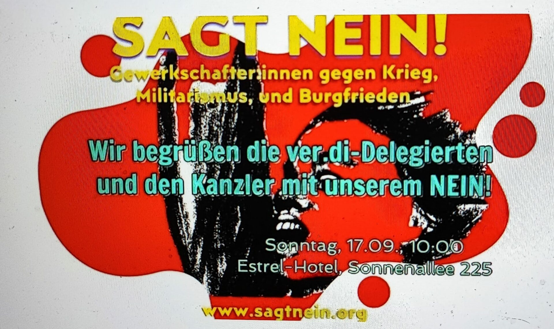 ver.di Bundeskongress – Sagt Nein gegen Krieg, Militarisierung und Burgfrieden!