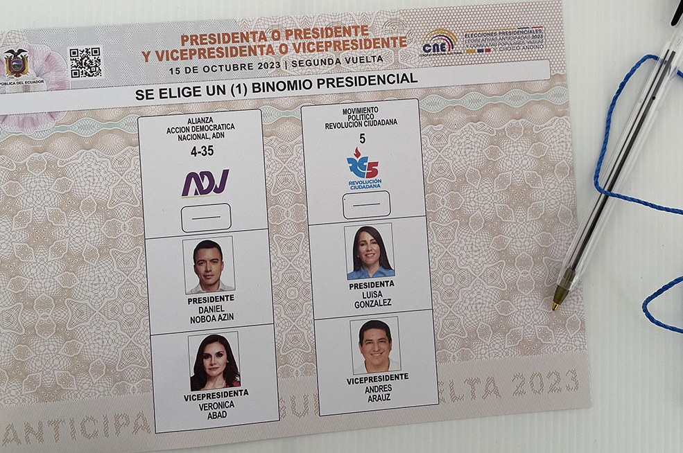 Elecciones Ecuador 2023, 2da vuelta.
