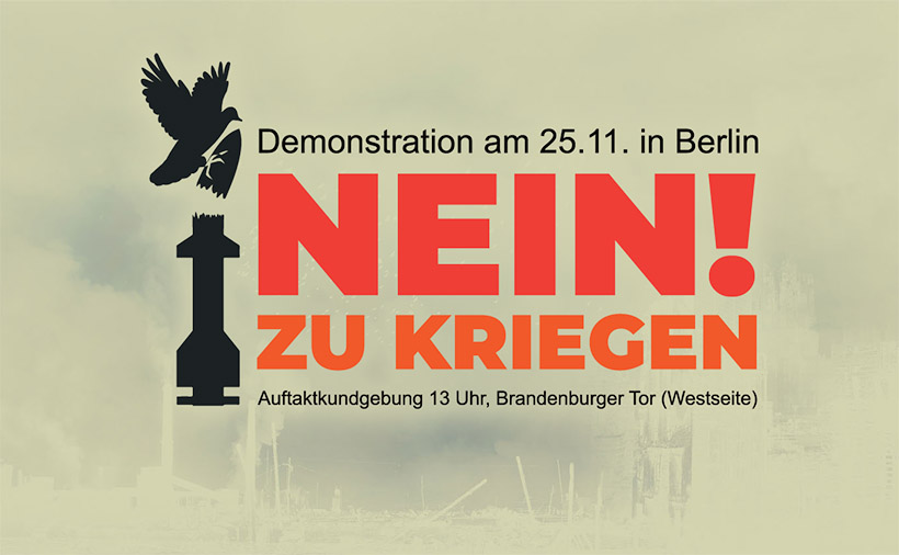 Es ist an der Zeit - Bundesweiter Protest gegen Krieg und sozialen Niedergang