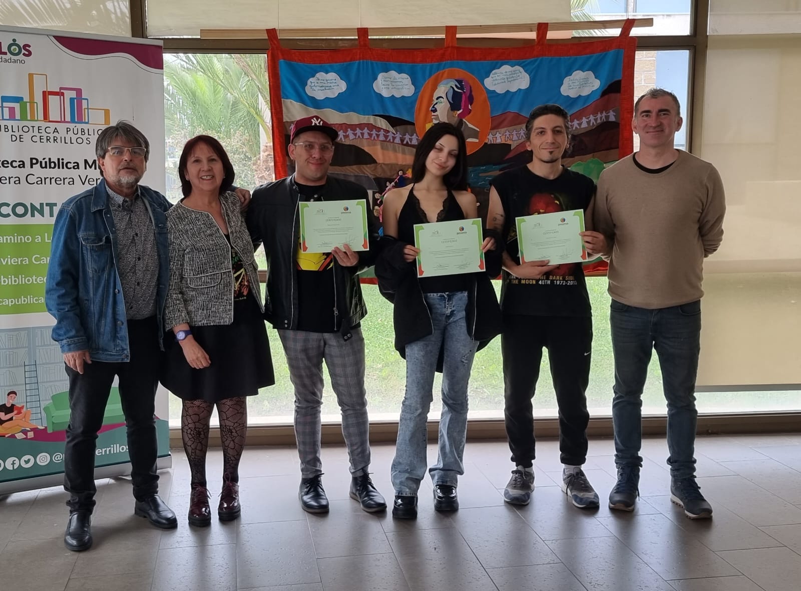 Última sesión del Taller de Periodismo Noviolento en Cerrillos, Santiago de Chile