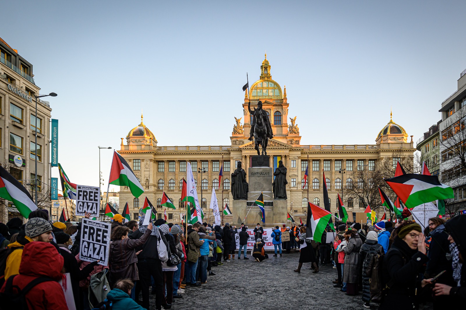 Mobilitazione Praga Palestina