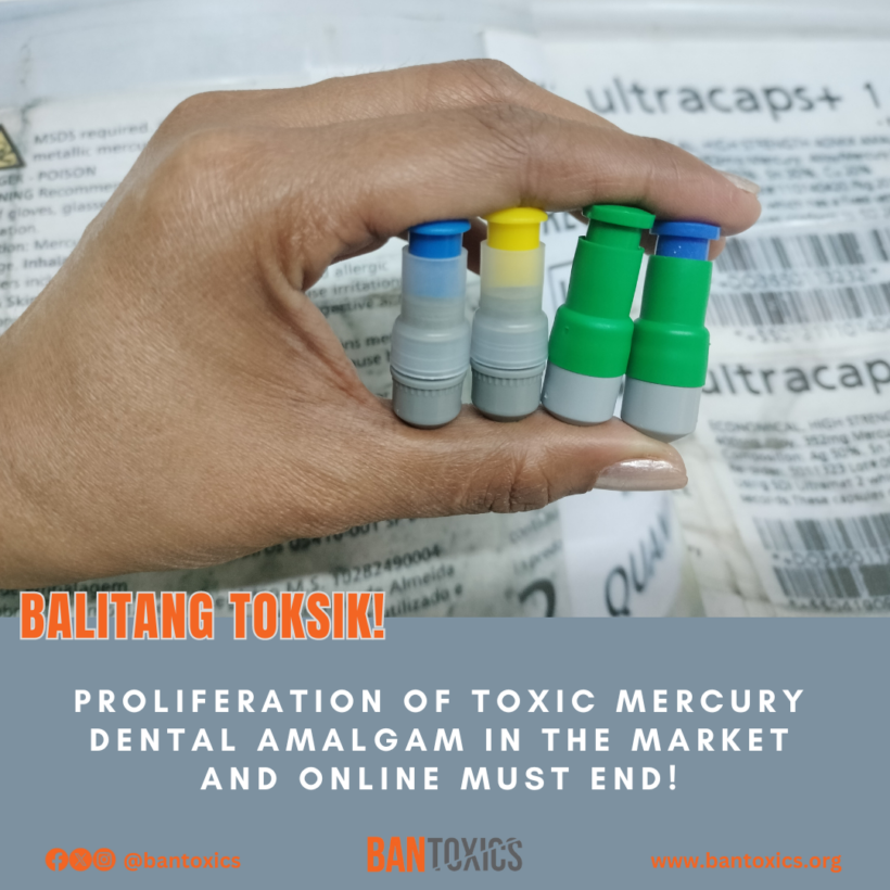 Uphold the Ban on the Sale and Use of Mercury Dental Amalgam, says