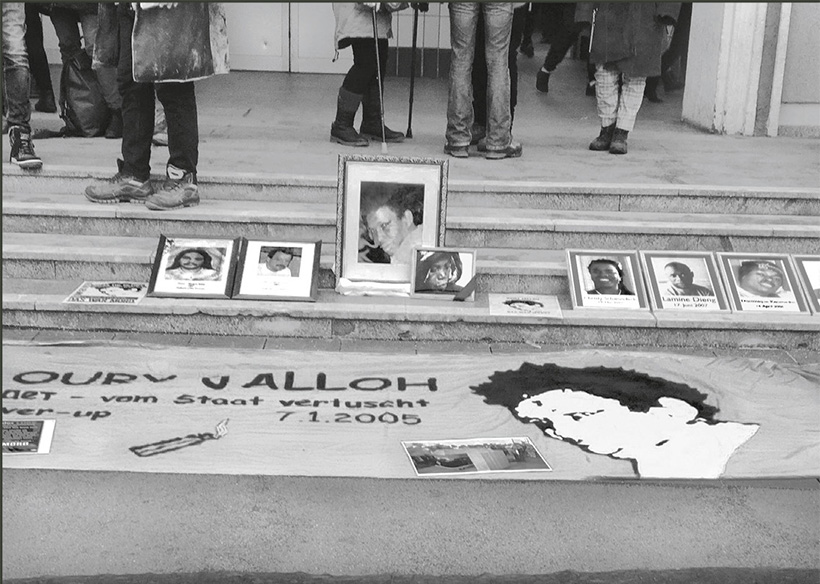 Verbrannt in der Polizeizelle im Dessauer Polizeirevier