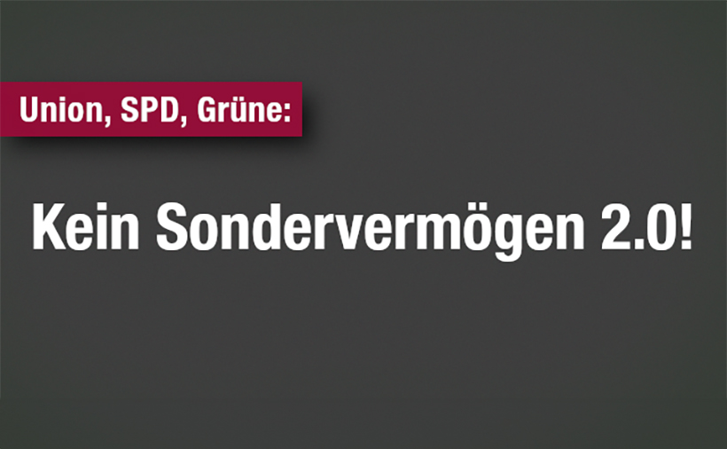 Nein zu einem weiteren Sondervermögen für die Bundeswehr!