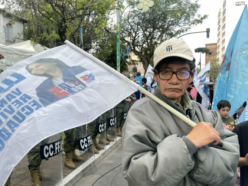 El rostro de este militante, horas antes del conocer el resultado electoral de la 2da vuelta, era un presagio de lo que se venía,