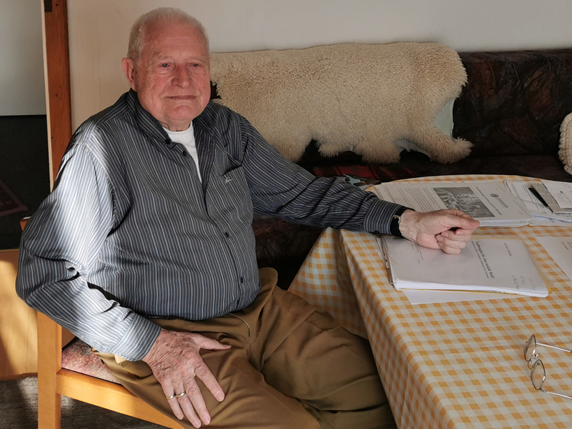 Günter Buhlke beim Interview am 18. April 2025 in Berlin.