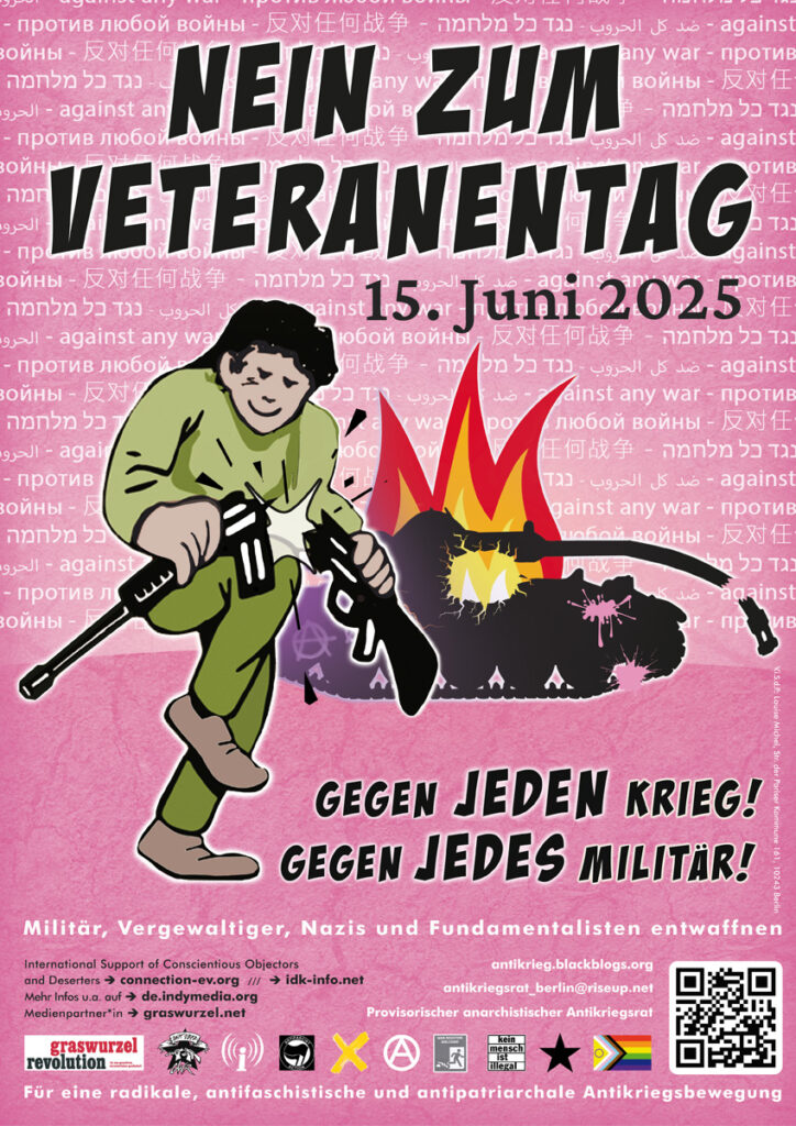 Kein Danke für den Krieg – Protest gegen den Veteranentag