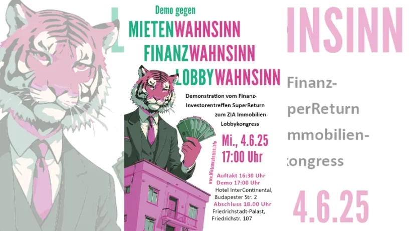Wohnraum ist keine Ware – Protest gegen Finanz- und Immobilienlobby in Berlin
