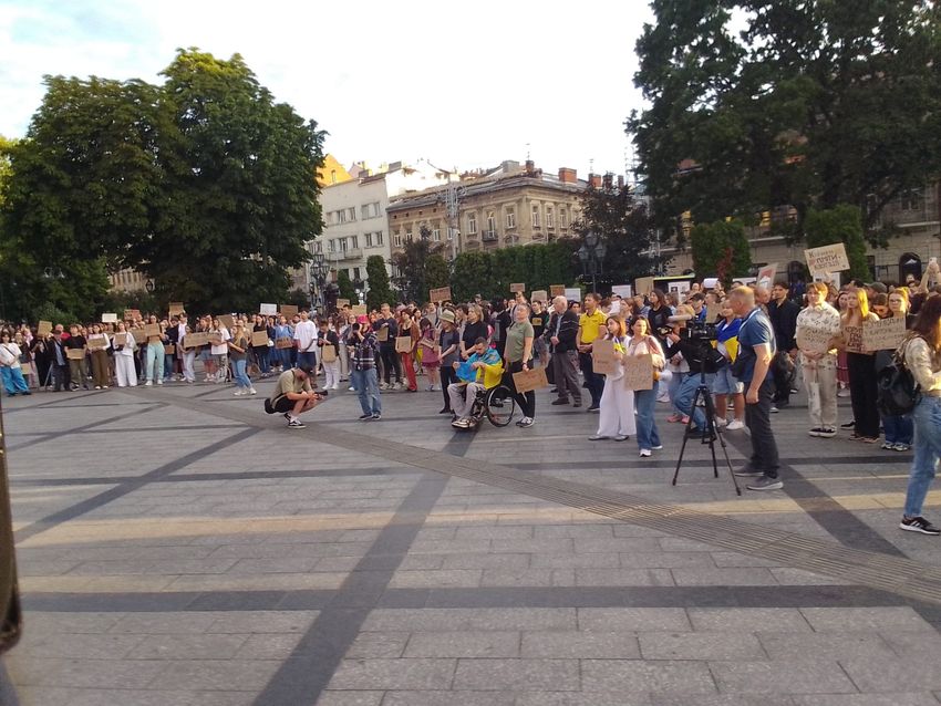 manifestazione a Leopoli