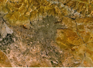 Teheran view from space (wikipedia)