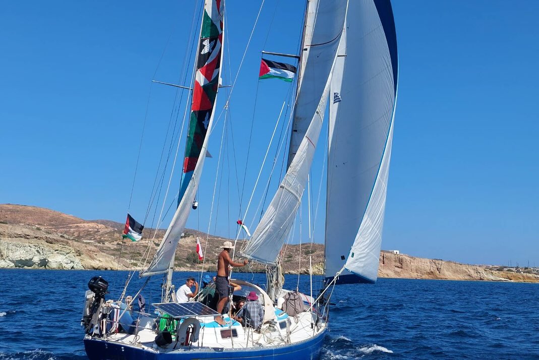 March to Gaza: Die griechische Flotte ist heute von Milos aus in See gestochen