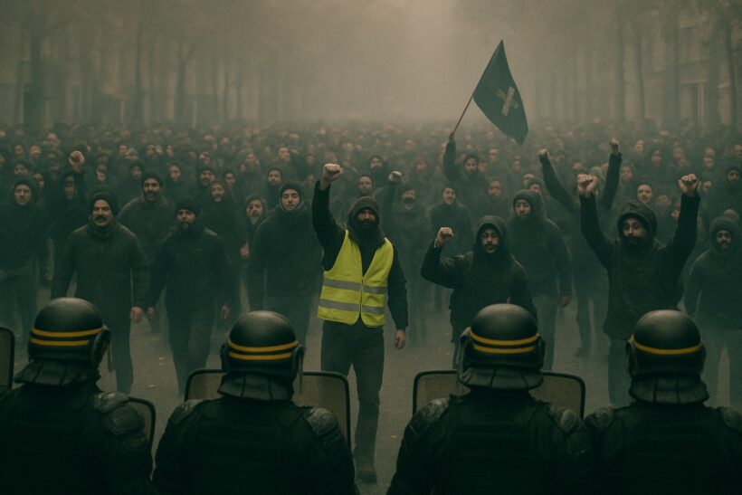 Manifestación en París frente a los recortes sociales. La revuelta es un hecho, pero el desafío sigue siendo transformar la indignación en una fuerza noviolenta y constructiva.