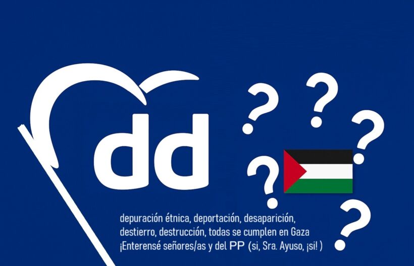 Puro fariseísmo político la ambigüedad del PP frente a las atrocidades en Gaza