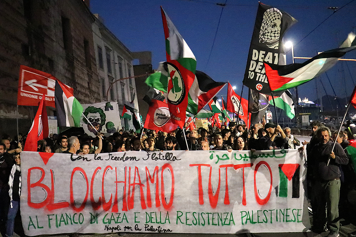Manifestazione per Gaza e la Flotilla 2 – Napoli, 8 ottobre 2025