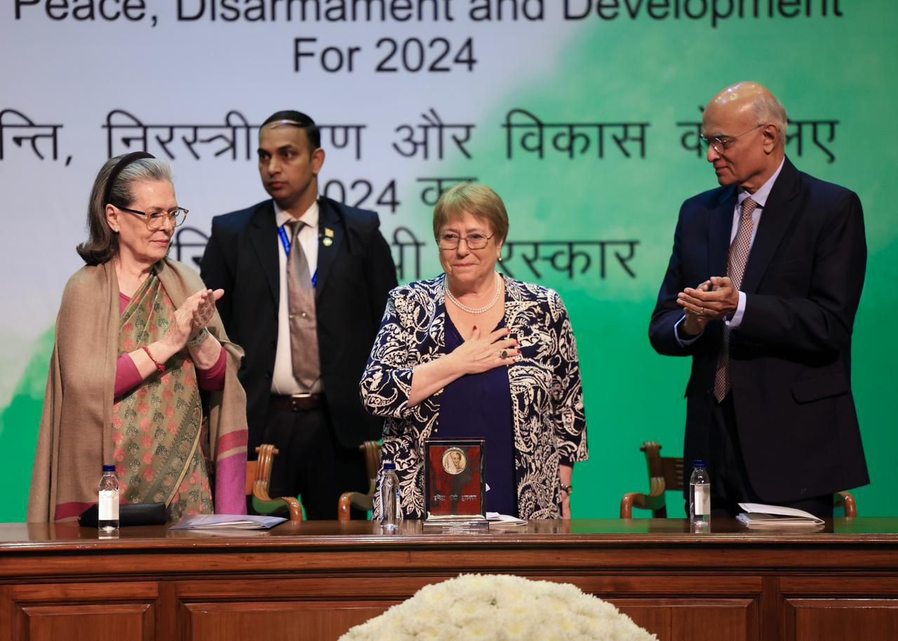 The Indira Gandhi Prize for Peace, Disarmament & Development Conferred Upon Former President of Chile, Michelle Bachelet