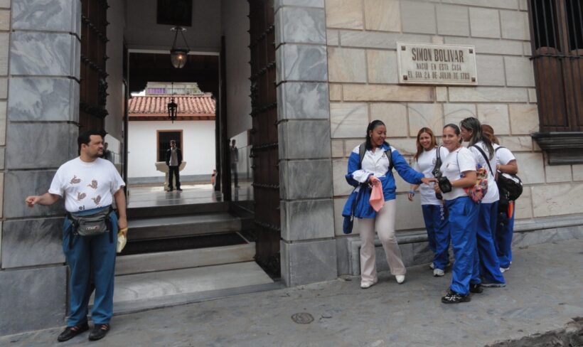 La casa en Caracas donde nació Bolívar.