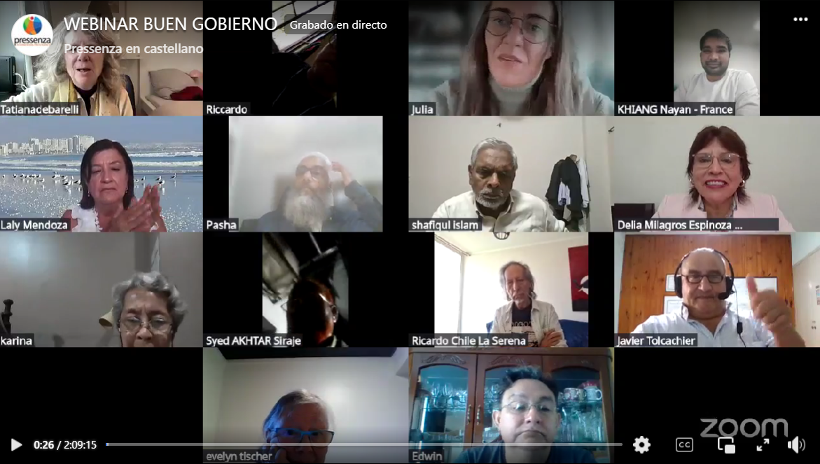 Webinar “Good Governance is a Right”: The great task of global citizenship