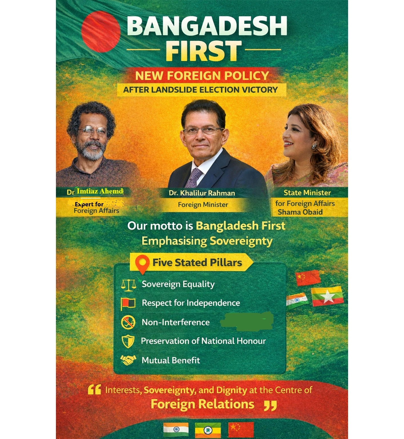 New Government Pledges ‘Bangladesh First’ Foreign Policy, Emphasizing Sovereignty