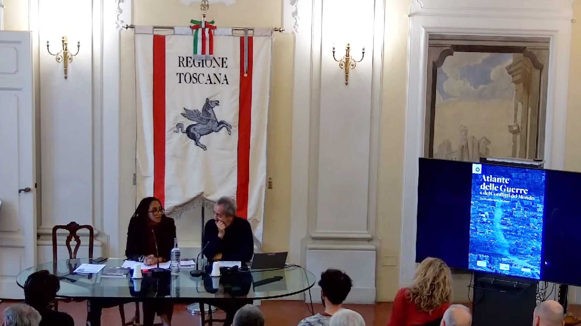 Mia DIOP - Vicepresidente Regione Toscana e Raffaele CROCCO - Direttore Atlante delle Guerre