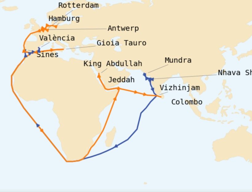 linee marittime di trasporto armi