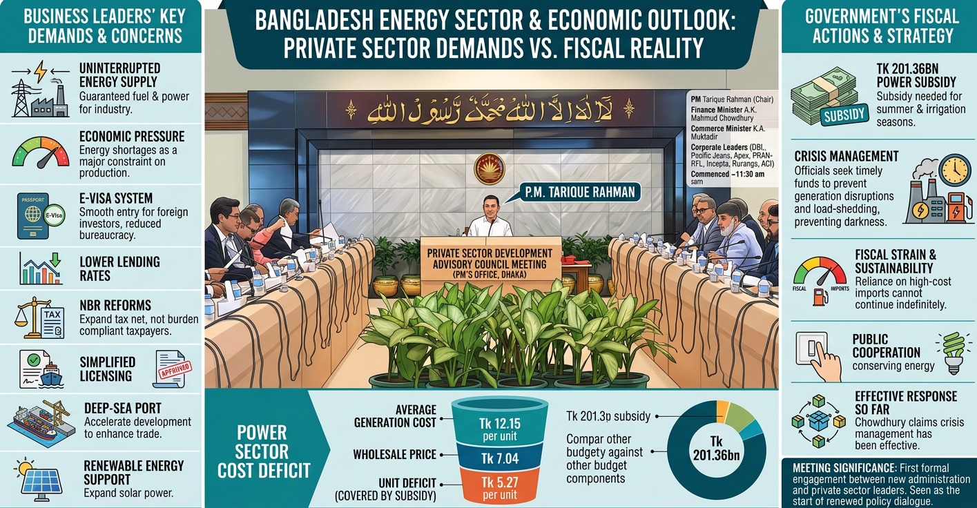Business leaders demand a guaranteed uninterrupted energy supply
