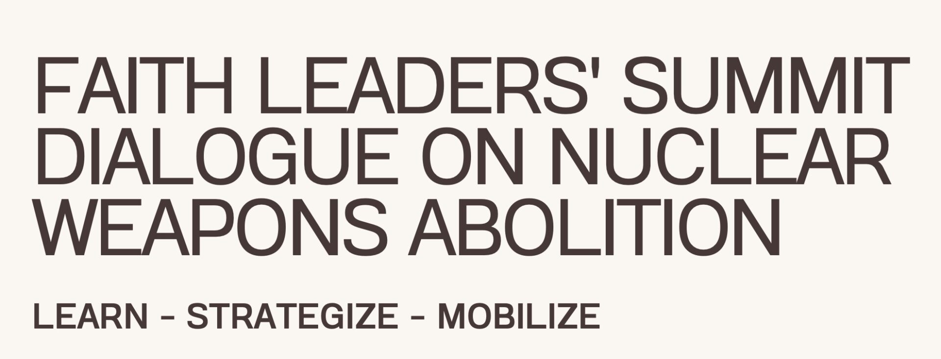 PCAN Launches Faith Leaders’ Virtual Summit Dialogue on Global Abolition of Nuclear Weapons