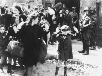 The Warsaw Ghetto boy with his arms up