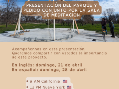 Flyer for park presentation Meditation Hall RB_20240414