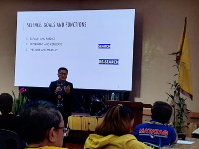 Dr. Paul DoungTran points out the key goals and functions of science, and how they connect with the overall process of scientific research, further expounding how Cordillera researchers can navigate the entry point of collaboration with scholars beyond the region and country.