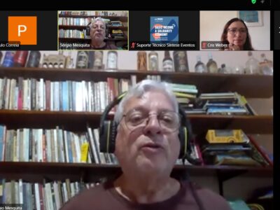 imagem capturada da transmissão virtual da palestra