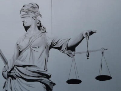 Free woman holding court scale mural photo, public domain wall CC0 image.

More:

 View public domain image source here