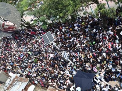 Thousands of youths gather in Kathmandu during the September 8 GenZ protest against corruption.