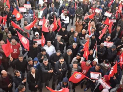 manifestation sindicle UGTT