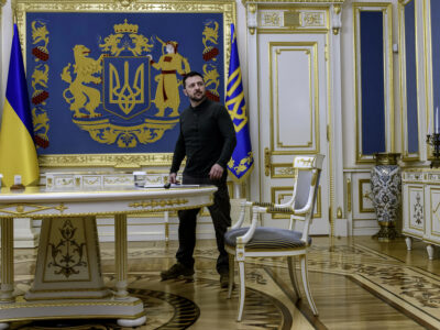 New

p
Home
Photos
Ukrainian President Volodymyr Zelenskiy before meeting with U.S. President Donald Trump's special envoy, General Keith Kellogg, in Kyiv, Ukraine, on February 20, 2025.