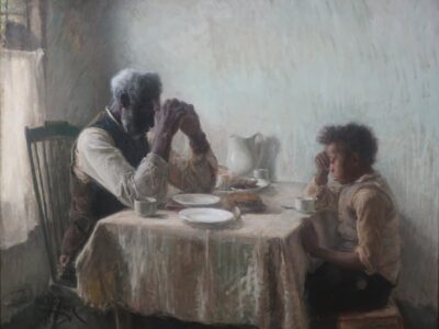 The Thankful Poor by Henry Ossawa Tanner, 1894, oil on canvas, private collection