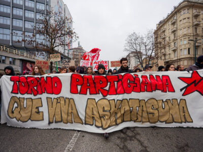 Torino. 20 dicembre 2025. Corteo a sostegno del CSOA Askatasuna