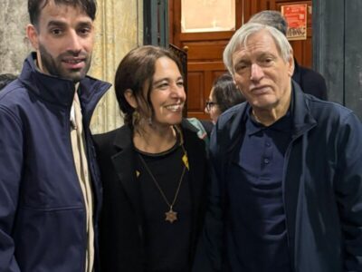 Alaa Faraj con Alessandra Sciurba e Don Ciotti a Catania