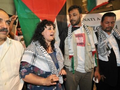 Angela Lano - nel 2010 dopo il ritorno dalla Freedom Flotilla