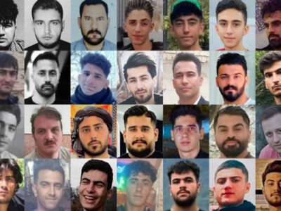 Bilder von 28 Menschen, die zwischen dem 31. Dezember 2025 und dem 3. Januar 2026 bei der Niederschlagung von Protesten im Iran von iranischen Sicherheitskräften getötet wurden. (© Amnesty International)