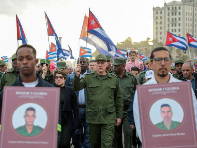 Miguel Diaz Chanel - manifestazione presso Tribuna Antimperialista e ricordo dei 32 cubani morti durante aggressione USA
