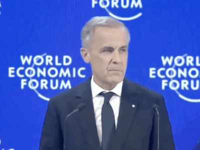 Premierminister Mark Carney am 21. Januar am WEF (screenshot)
