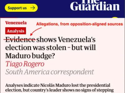 falsità The Guardian elezioni presidenziali 2024 Venezuela 1