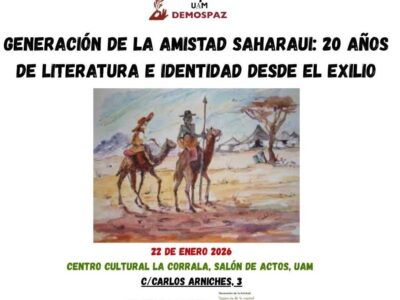CARTEL Generación de la Amistad. Escritores saharauis