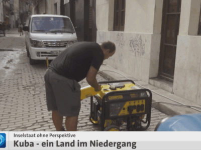 Wer Diesel oder Benzin ergattert, kann einen Stromgenerator betreiben. (© ARD)