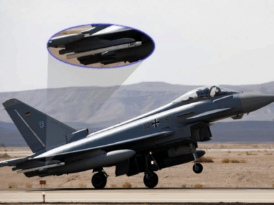 Start eines deutschen Kampfflugzeugs beim Blue Flag Manöver in Israel - ausgerüstet mit speziellem israelischem Übungsauswertungssystem (https://desarrollodefensaytecnologiabelica.blogspot.com