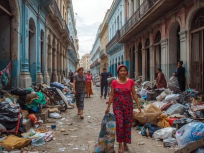Abfall in den Strassen von La Habanna en