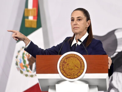 President of Mexico Claudia Sheinbaum addresses the daily morning briefing at Palacio Nacional in Mexico City, Mexico, March 23, 2026. /VCG