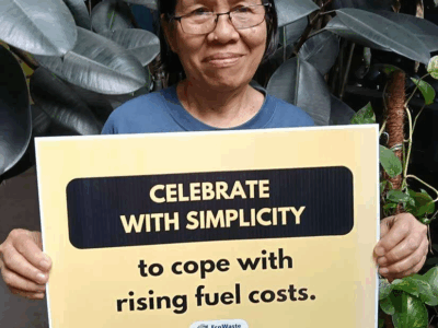 The EcoWaste Coalition pushes for frugal fiesta celebrations amid the global oil and pollution crisis.