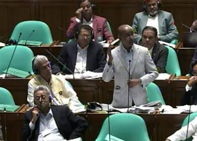 Law Minister Md. Asaduzzaman introduced the 'National Human Rights Commission (Repeal and Reinstatement) Bill-2026' in the ongoing session of the National Parliament on Thursday. Photo: Collected.