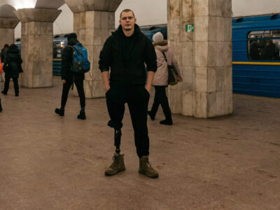 Bohdan Khambir durante una passeggiata, Kiev, Ucraina, 15 gennaio 2026